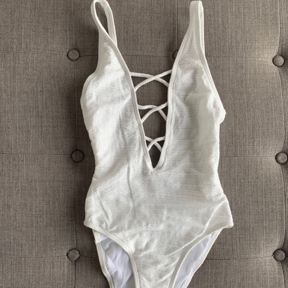 White One Piece Swimsuit - Picture 1 of 3